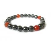 Hematite Stone Beaded Stretch Bracelet